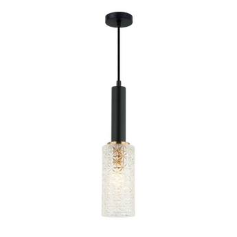 CLEO Interior Oblong Cut Glass Pendant Light