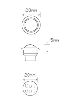 Rear end outline marker - 12-24V, Blister Single