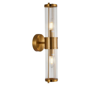 TIEMPO: Interior Up/Down Tubular Clear Glass Wall Lights