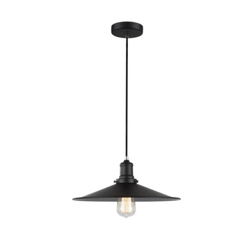 PIATTO Industrial Black Coolie Pendant Lights Large