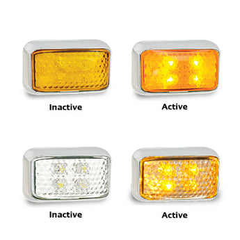 38CAM AMBER SIDE INDICATOR WITH REFLECTOR