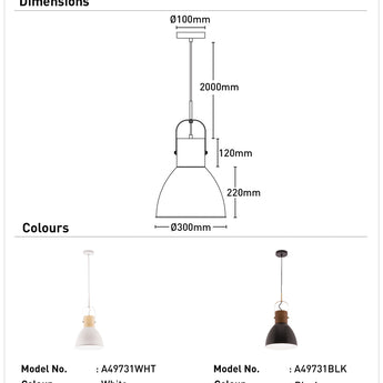 Calico 1Lt Pendant Light