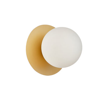 BALLE: Interior Round Opal Diffuser with Round Base Wall Lights