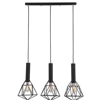 BLACKBAND Pendant Light 3x Bird Cage With Bar Base