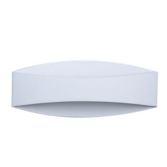 CANNES: City Series LED Interior Matte White Curved Up/Down Wall Light