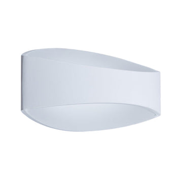 CANNES: City Series LED Interior Matte White Curved Up/Down Wall Light