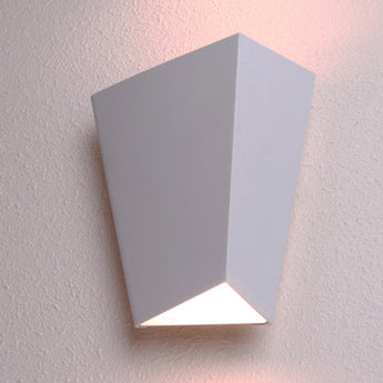 DELHI: City Series LED Interior Sand White Angled Up/Down Wall Light