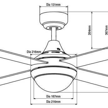 Link 48 AC Ceiling Fan with Light & Remote Control