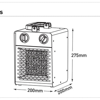 Cubix 3000W Ceramic Fan Heater