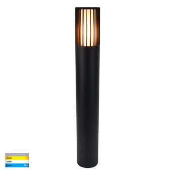 HV1693T-BLK-240V - Tenac Aluminium Black Tri Colour LED Bollard Light