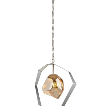 METEORA: Bohemian Style Stainless Steel with Silver Glass Pendant Light