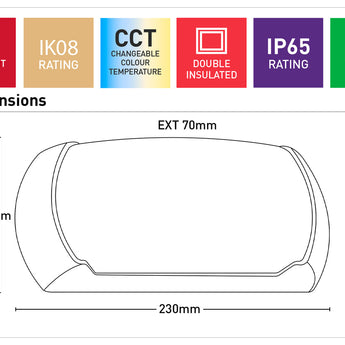 Blake LED Bunker Light With CCT