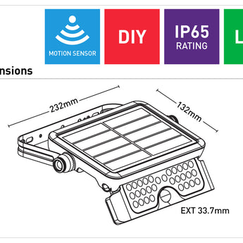 Defender 5W Solar LED Flood Light