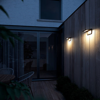 Agena Solar Wall Light Black