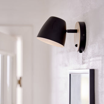 Theo Wall Light Black Metal