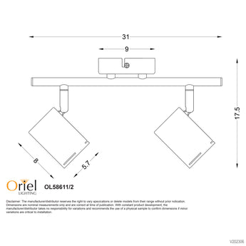 BARIL 2 SPOT LED Ready Adjustable Spotlight White