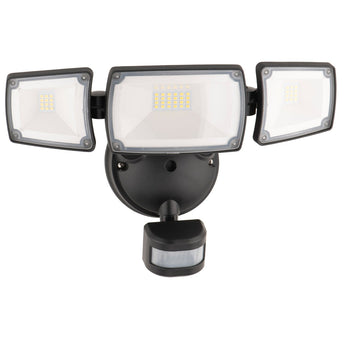 Onyx Triple Head LED Security Flood Light With PIR Sensor