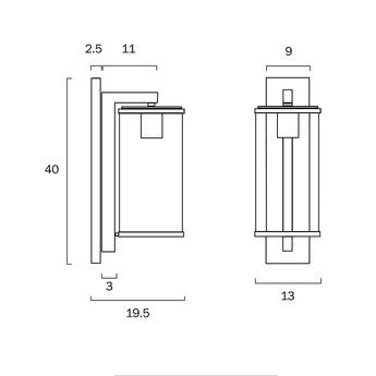 PEROVA 40 EXTERIOR WALL LIGHT