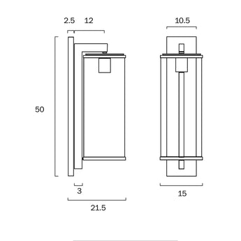 PEROVA 50 EXTERIOR WALL LIGHT