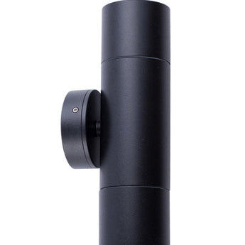 GU10 Exterior Wall Pillar Spot Lights (Black Aluminium)