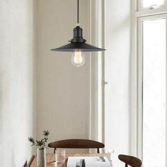 PIATTO Industrial Black Coolie Pendant Lights Large