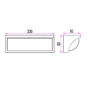 REPISATRI: LED Tri-CCT Curved Wedge Surface Mounted Wall Lights