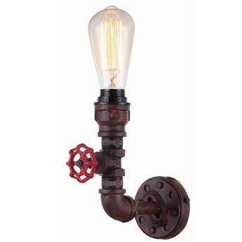 STEAM: Interior Aged Iron 1xPipe Wall Light