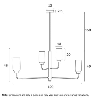 SEBRING 4 LIGHTS LONG PENDANT