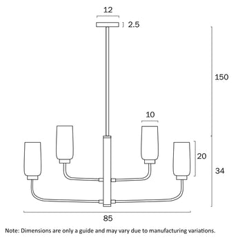 SEBRING 8 LIGHTS PENDANT