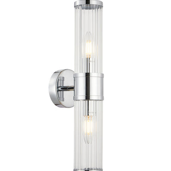 TIEMPO: Interior Up/Down Tubular Clear Glass Wall Lights