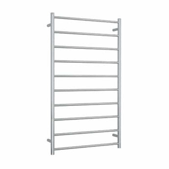 Straight Round Polished Ladder Heated Towel Rail