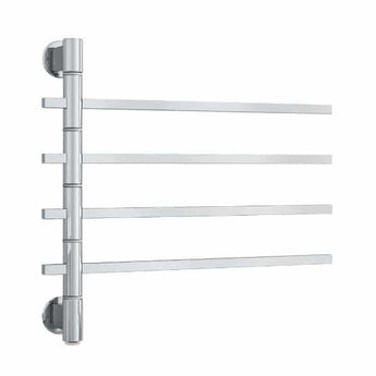 Straight Square Swivel Polished Heated Towel Rail