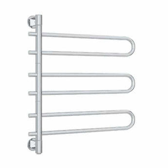 Straight Round Swivel Polished Heated Towel Rail