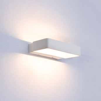 VENICE: City Series LED Interior Matte White Rectangular Up/Down Wall Light