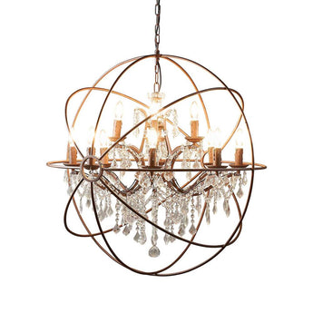 SUNDANCE CHANDELIER LARGE RUST