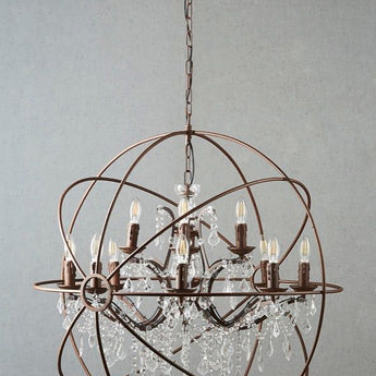 SUNDANCE CHANDELIER LARGE RUST