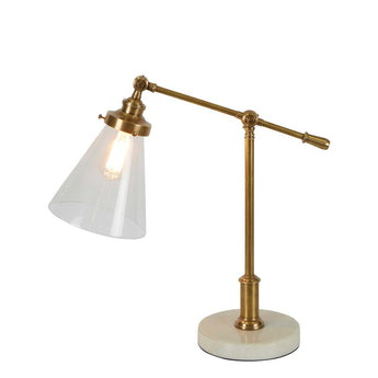 VERONA TABLE LAMP WITH MARBLE BASE BRASS