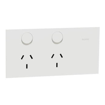 Socket Sw Horiz Twin 10A zen