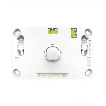 Snow Leopard - Switch Horizontal 1 Gang 16AX/20A 250V~, White Cover, White Grid