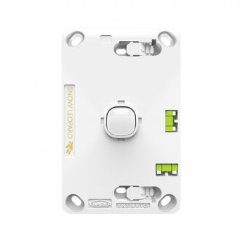 Snow Leopard - Switch Vertical 1 Gang 16AX/20A 250V~, White Cover, White Grid